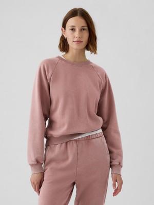 Gap Kadın Pembe Vintage Soft Raglan Sweatshirt