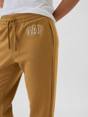 Gap Kadın Kahverengi  Logo Fleece Jogger Eşofman Altı