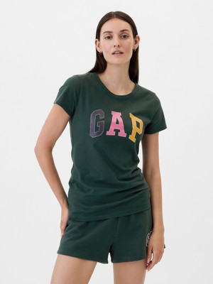 Gap Kadın Yeşil  Logo T-Shirt