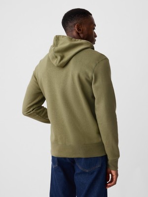 Gap Erkek Yeşil  Logo Fermuarlı Fleece Sweatshirt