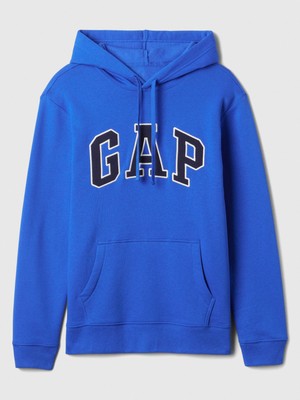 Gap Erkek Mavi  Logo Fleece Sweatshirt