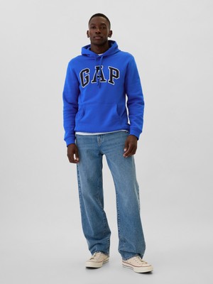 Gap Erkek Mavi  Logo Fleece Sweatshirt