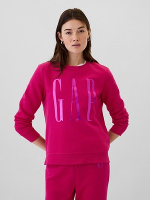 Gap Kadın Pembe  Logo Relaxed Fleece Sweatshirt