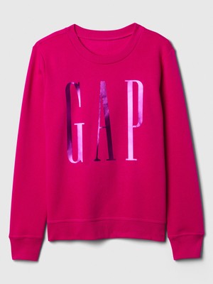 Gap Kadın Pembe  Logo Relaxed Fleece Sweatshirt