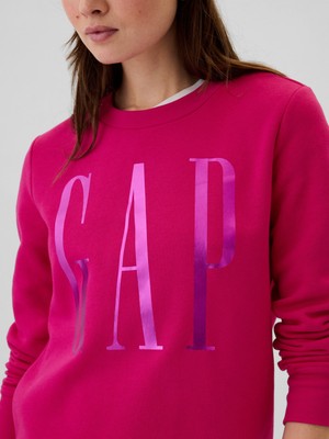 Gap Kadın Pembe  Logo Relaxed Fleece Sweatshirt