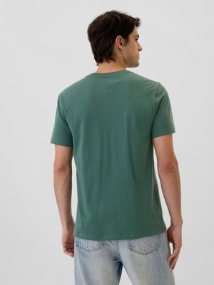 Gap Erkek Yeşil Everyday Soft Sıfır Yaka T-Shirt