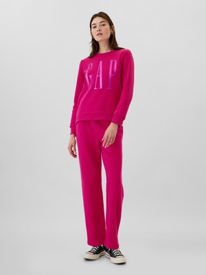 Gap Kadın Pembe  Logo Relaxed Fleece Sweatshirt