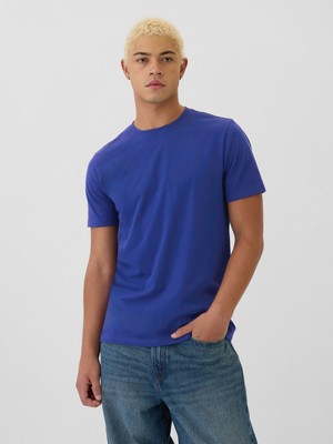 Gap Erkek Mavi Everyday Soft Sıfır Yaka T-Shirt