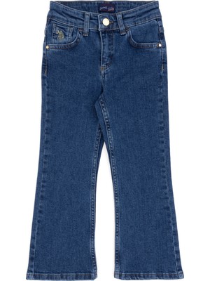 U.S. Polo Assn. Kız Çocuk Mavi Jean Pantolon 50298528-DN0022