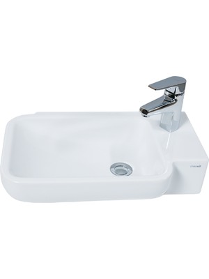 Creavit TP027 Elmas Dolap Üstü Lavabo 33 x 53 cm