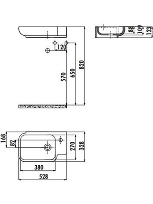 Creavit TP027 Elmas Dolap Üstü Lavabo 33 x 53 cm