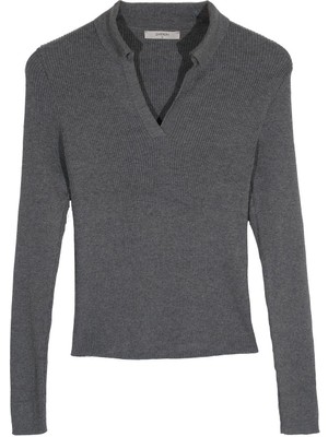 Gri Polo Yaka Kazak