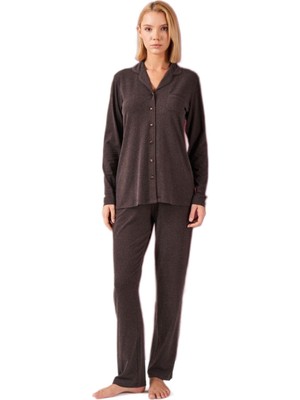 Pjs Kadın Kahverengi Pijama Takımı 26032