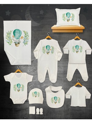 11 Lİ İSİMLİ HASTANE ÇIKIŞ SETİ ORGANİK PAMUK