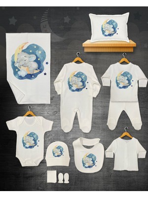 11 Lİ İSİMLİ HASTANE ÇIKIŞ SETİ ORGANİK PAMUK