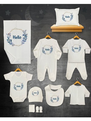 11 Lİ İSİMLİ HASTANE ÇIKIŞ SETİ ORGANİK PAMUK