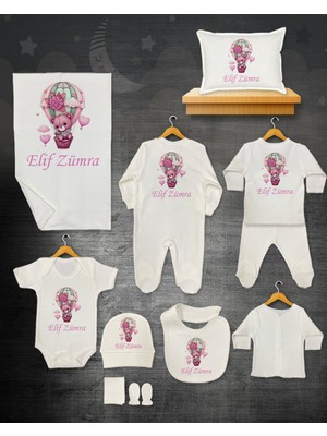 11 Lİ İSİMLİ HASTANE ÇIKIŞ SETİ ORGANİK PAMUK