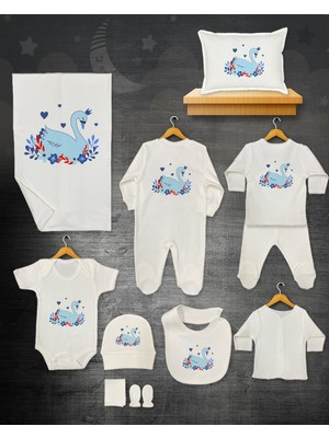 11 Lİ İSİMLİ HASTANE ÇIKIŞ SETİ ORGANİK PAMUK