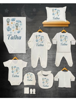 11 Lİ İSİMLİ HASTANE ÇIKIŞ SETİ ORGANİK PAMUK