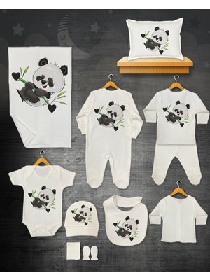 11 Lİ İSİMLİ HASTANE ÇIKIŞ SETİ ORGANİK PAMUK