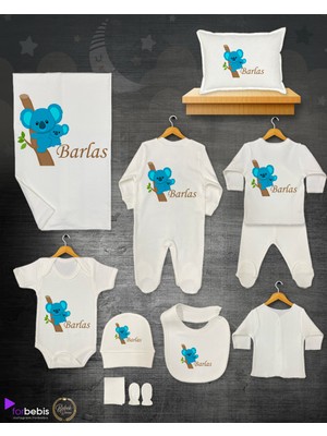 11 Lİ İSİMLİ HASTANE ÇIKIŞ SETİ ORGANİK PAMUK