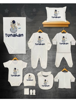 11 Lİ İSİMLİ HASTANE ÇIKIŞ SETİ ORGANİK PAMUK