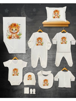 11 Lİ İSİMLİ HASTANE ÇIKIŞ SETİ ORGANİK PAMUK