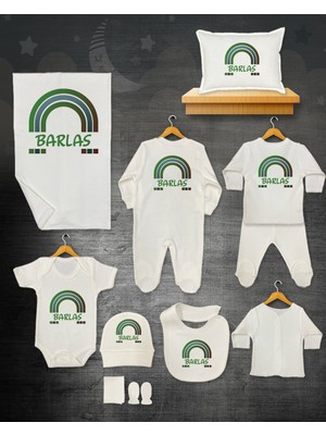 11 Lİ İSİMLİ HASTANE ÇIKIŞ SETİ ORGANİK PAMUK