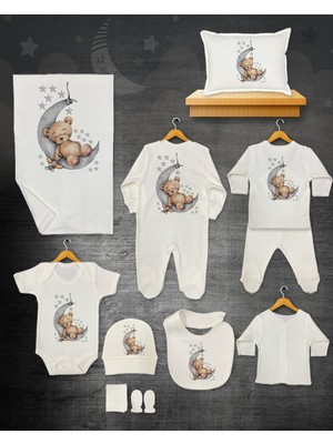 11 Lİ İSİMLİ HASTANE ÇIKIŞ SETİ ORGANİK PAMUK