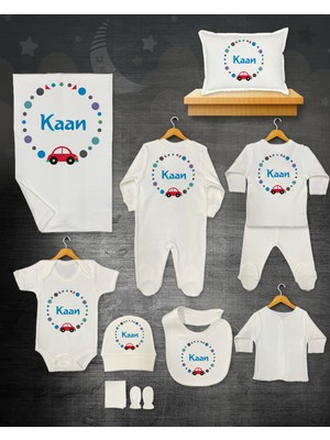 11 Lİ İSİMLİ HASTANE ÇIKIŞ SETİ ORGANİK PAMUK