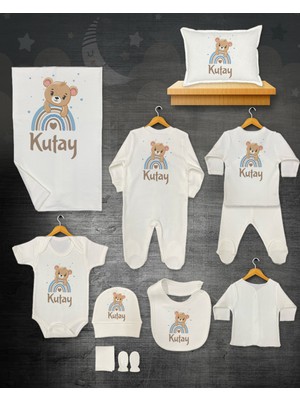 11 Lİ İSİMLİ HASTANE ÇIKIŞ SETİ ORGANİK PAMUK