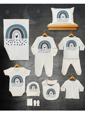 11 Lİ İSİMLİ HASTANE ÇIKIŞ SETİ ORGANİK PAMUK