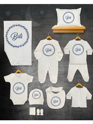 11 Lİ İSİMLİ HASTANE ÇIKIŞ SETİ ORGANİK PAMUK