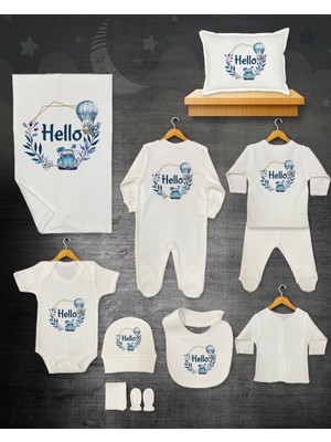 11 Lİ İSİMLİ HASTANE ÇIKIŞ SETİ ORGANİK PAMUK