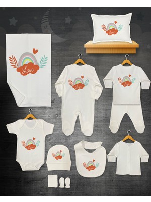 11 Lİ İSİMLİ HASTANE ÇIKIŞ SETİ ORGANİK PAMUK