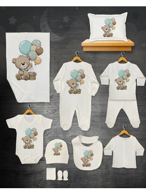 11 Lİ İSİMLİ HASTANE ÇIKIŞ SETİ ORGANİK PAMUK