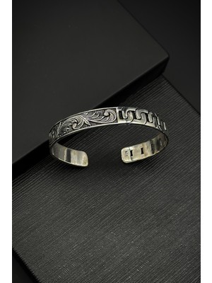 Frnch 925 Ayar Gümüş Italyan Model Gümüş Renk Erkek Bileklik FRJ12307-3307-A