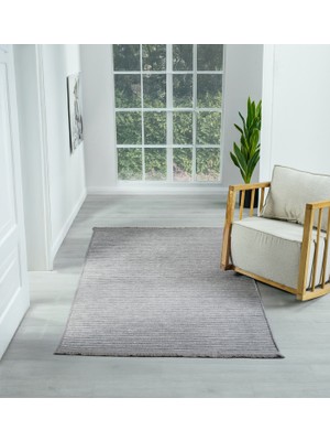 Carpetrium Aura Fitil Grey- Pamuklu Yıkanabilir Kilim