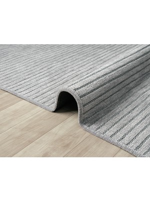 Carpetrium Aura Fitil Grey- Pamuklu Yıkanabilir Kilim