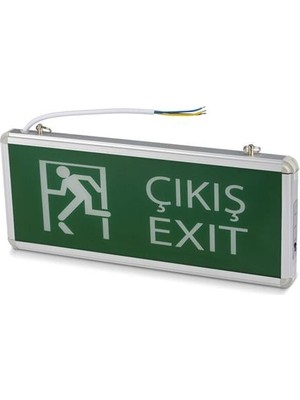 Noas Acil Çıkış Exit Tabelası Çift Yönlü 3W