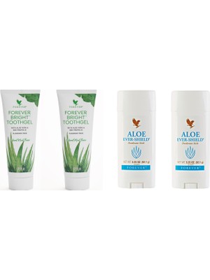 Forever Living Products Forever Living Aloe Ever-Shield Deodorant ve Forever Bright Toothgel 2 130 g Alüminyum İçermeyen Formül