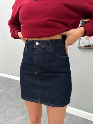 Esra Helvacı Mini Denim Etek