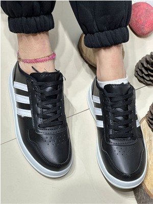 Unisex Su Geçirmez Yüzeye Sahip Kaymaz Tabanlı Bağcıklı Konforlu Sneaker Rahat Günlük Spor Ayakkabı