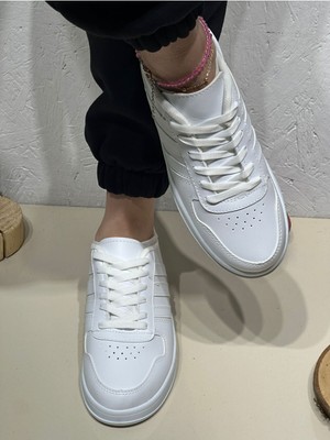 Unisex Su Geçirmez Yüzeye Sahip Kaymaz Tabanlı Bağcıklı Konforlu Sneaker Rahat Günlük Spor Ayakkabı