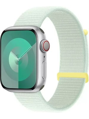 Alstrap Apple Watch 5 6 7 8 9 10 Uyumlu 44 45 46 49MM Kumaş Hasır Cırtlı Kordon