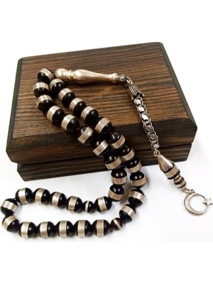 İnan Tesbih Kuka Gümüş Sarma Gümüş Püsküllü Ayyıldız Model Tesbih