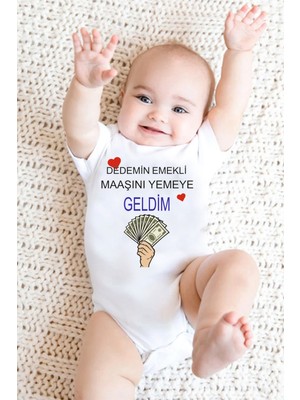 Dedemin Emekli Maaşını Yemeye Geldim,yazılı Bebek Zıbını