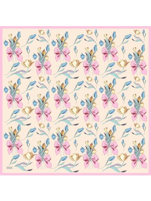 Belli Twill Ipek Eşarp - 4037-82 Açık Pudra