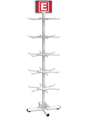 5 Katlı Kancalı Ayaklı Stand Model 1 Beyaz