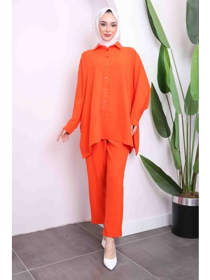 Orange Yarasa Kol Tunik Pantolon Takım